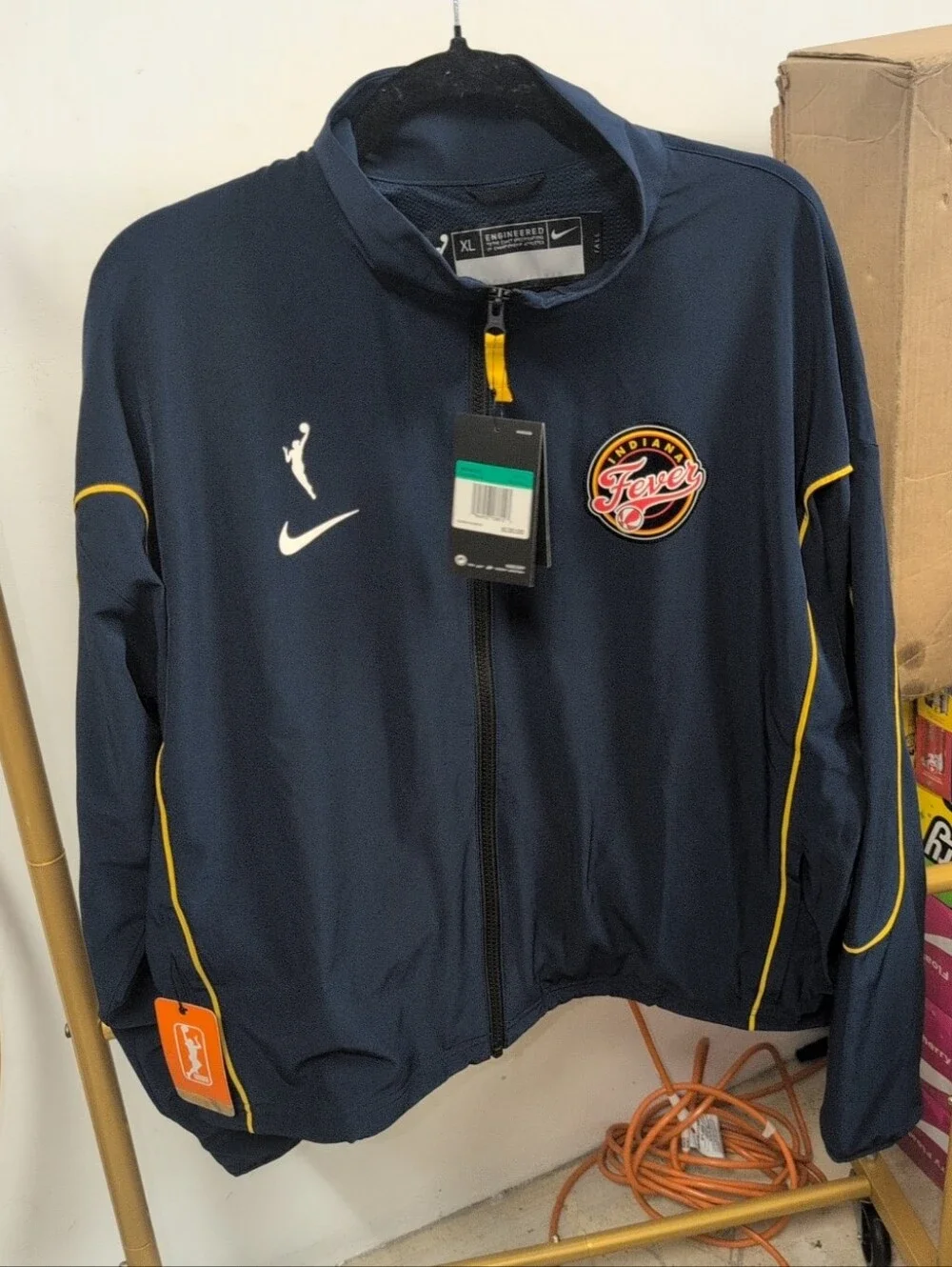 Women's Indiana Fever Navy Nike Full-Zip Team Jacket Size XL-Tall NWT